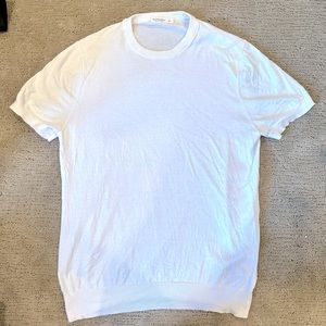 Suitsupply White Short Sleeve Crewneck - L